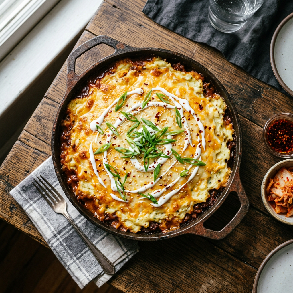 Koreai stílusú rakott krumpli (K-Shepherd's Pie)