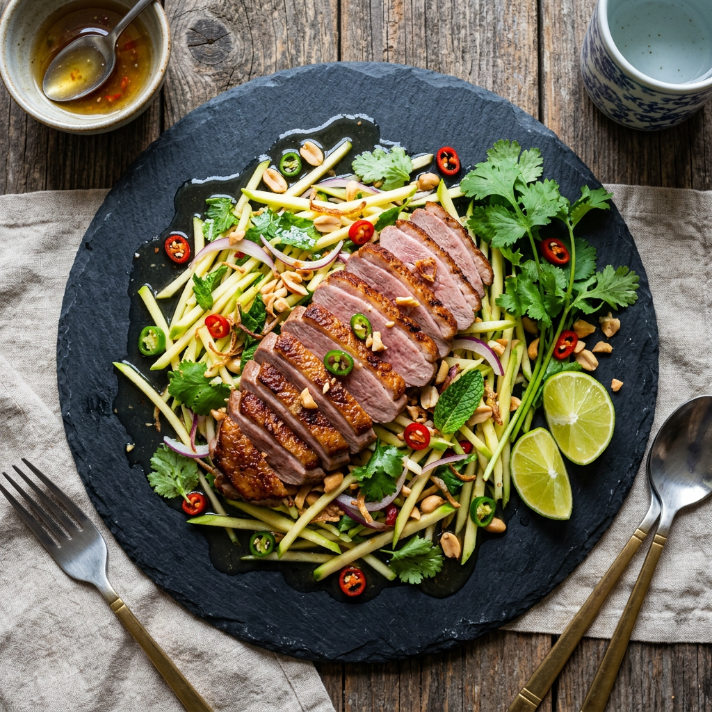 Ecetes-chilis Thai kacsasaláta