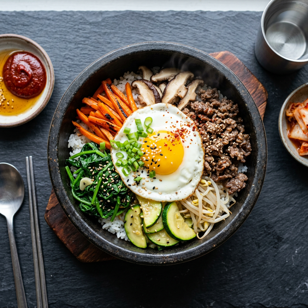 Korean-Style Beef and Vegetable Rice Bowl