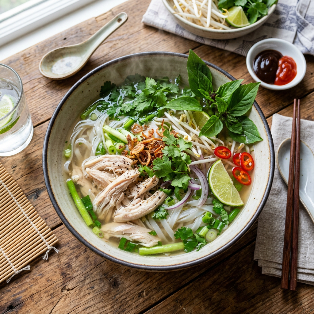 Vietnámi csirke Phở (Glutén- és tejmentes)