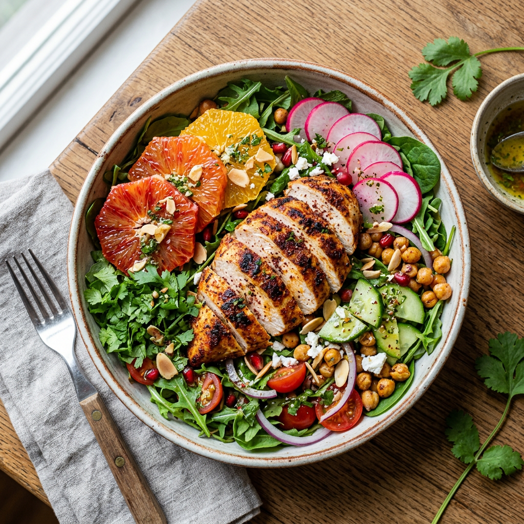 Moroccan Spiced Chicken & Orange Salad